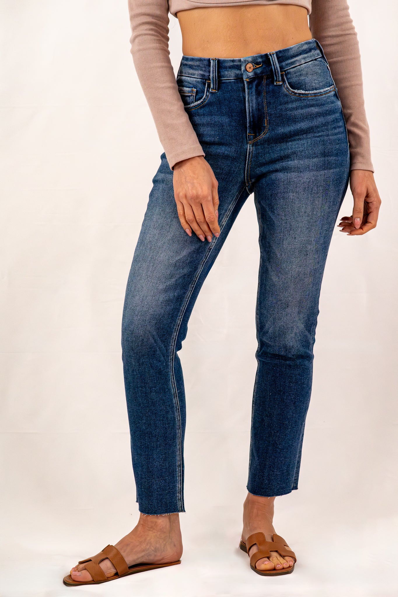 High Rise Slim Straight Jean