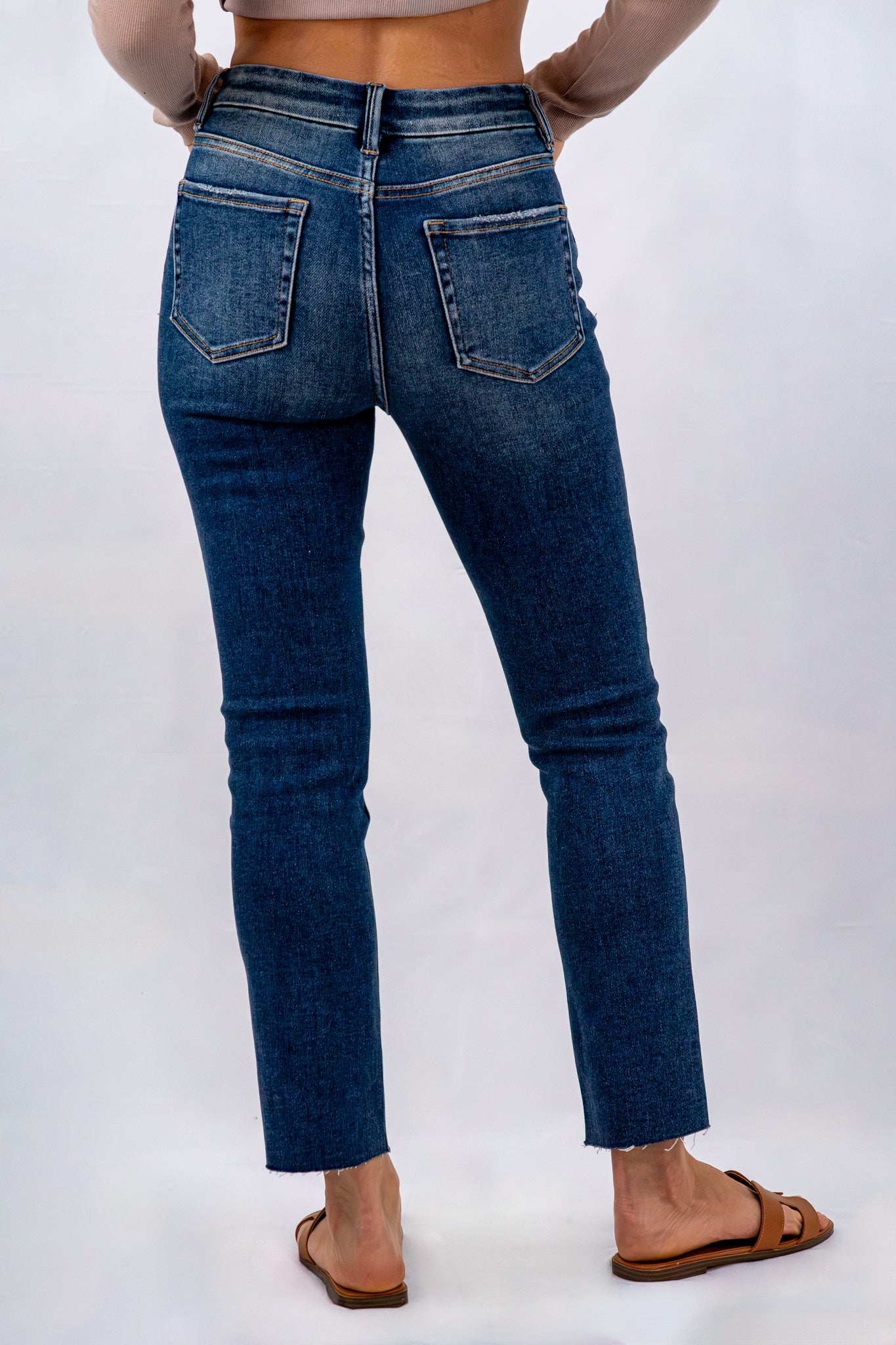 High Rise Slim Straight Jean