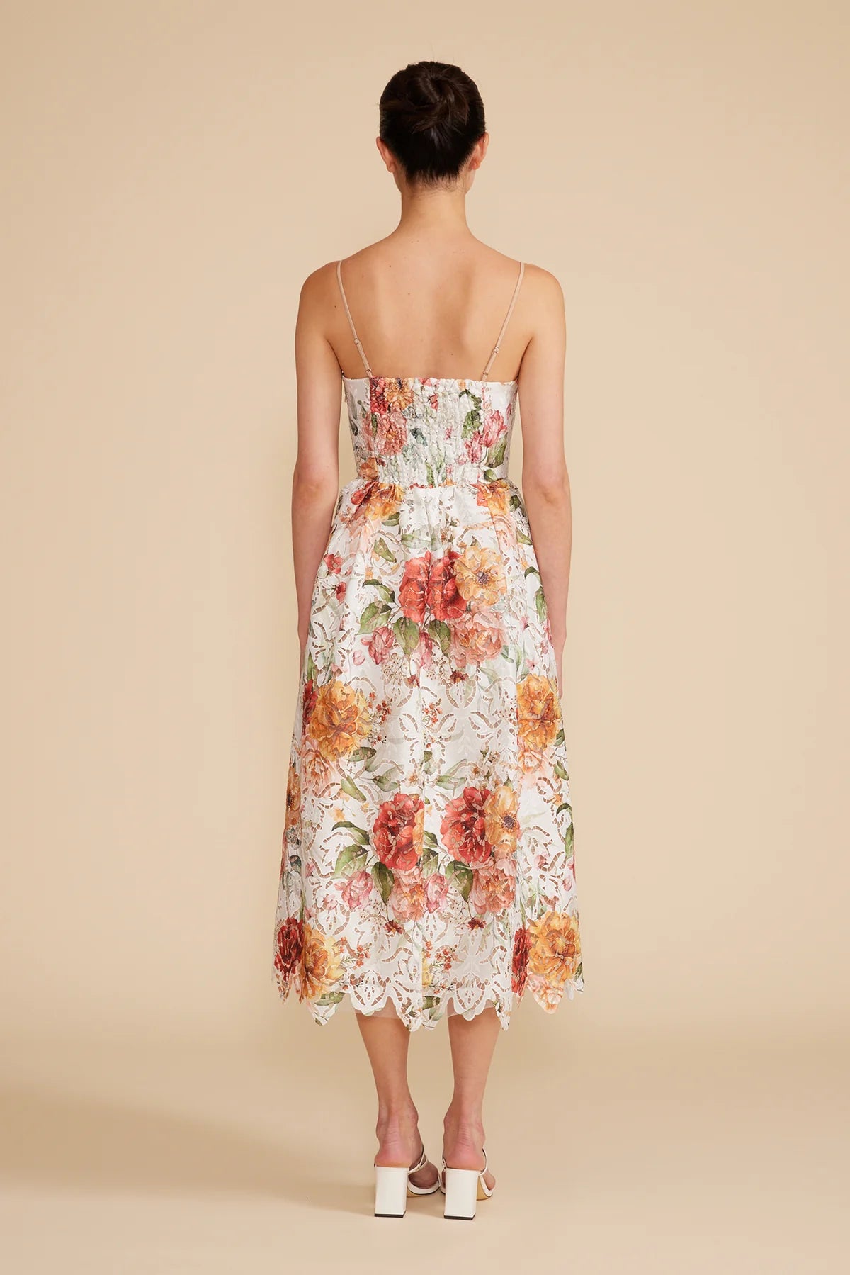 Back view of the Mona lace dress.